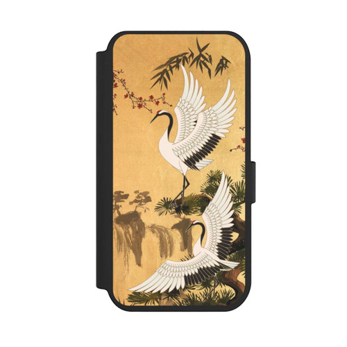 Apple iPhone 14 Pro NIVOflip Kraniche Gold Japan 2