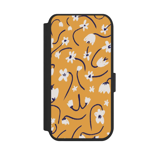 Apple iPhone 14 Pro NIVOflip Pattern Petites Fleurs Jaunes