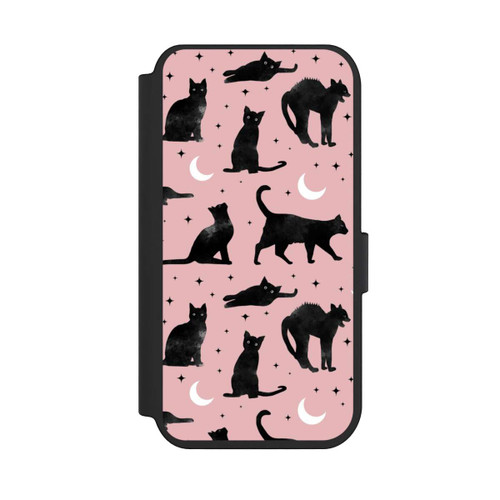 Apple iPhone 14 Pro NIVOflip Katzen und Mond auf Rosa