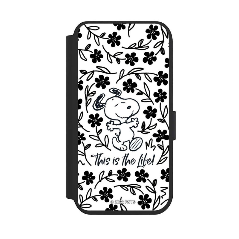 iPhone 14 Pro NIVOflip Snoopy schwarz und weiß This Is The Life