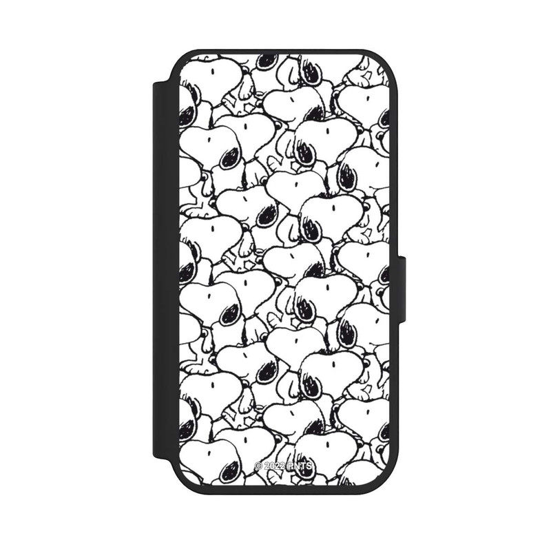 iPhone 14 Pro NIVOflip Snoopy Muster Schwarz und Weiß