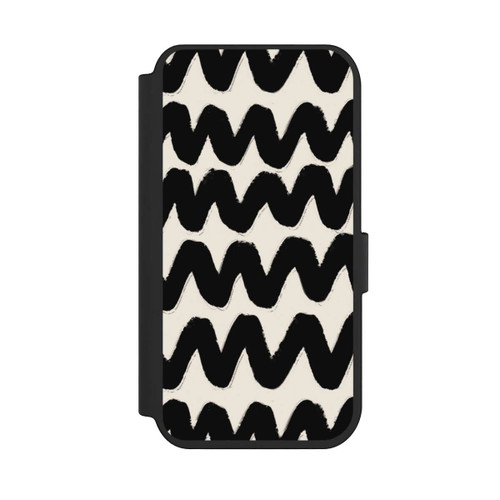 Apple iPhone 14 Pro NIVOflip Vagues Noires Pattern