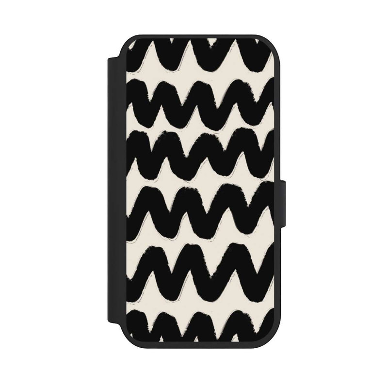 iPhone 14 Pro NIVOflip Vagues Noires Pattern