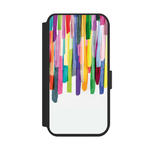 Apple iPhone 14 Pro NIVOflip Bunte Streifen Weißer Hintergrund