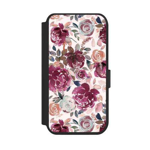 Apple iPhone 14 Pro NIVOflip Herbstpfingstrosen und Rosen in Rosa