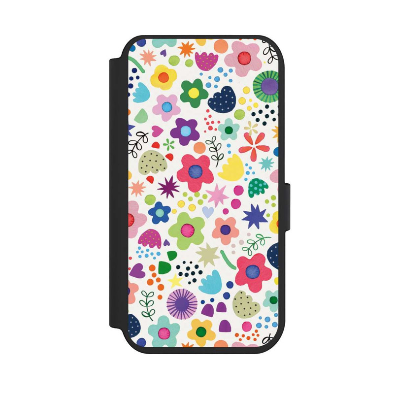 iPhone 14 Pro NIVOflip Psychedelische Blumen bunt