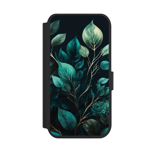 Apple iPhone 14 Pro NIVOflip Eukalyptus dunkler Hintergrund