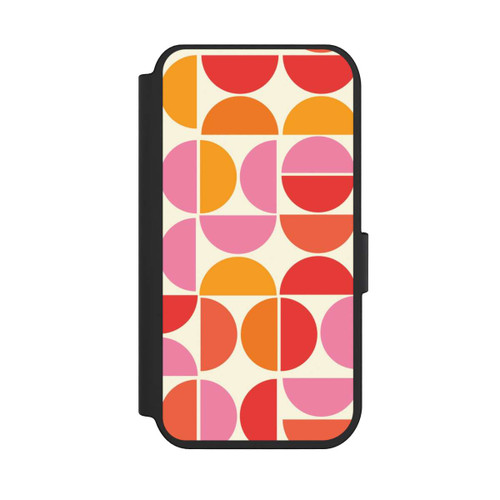 Apple iPhone 14 Pro NIVOflip Retro Trend Muster Orange