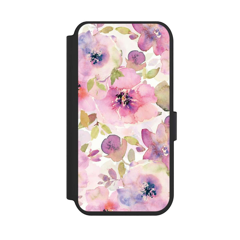 iPhone 14 Pro NIVOflip Tapete mit rosa Blumen
