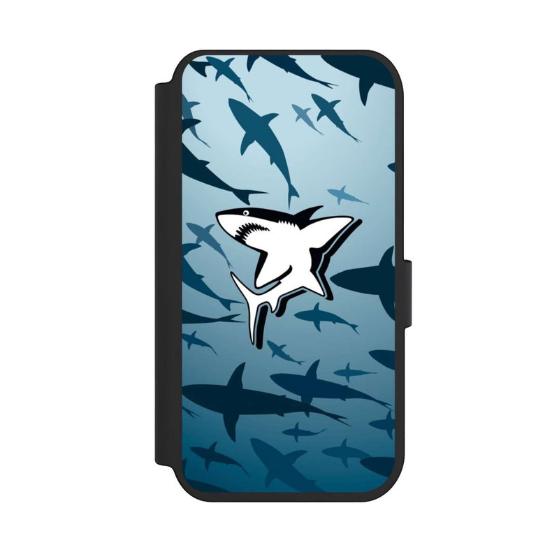iPhone 14 Pro NIVOflip Haie Muster Blau