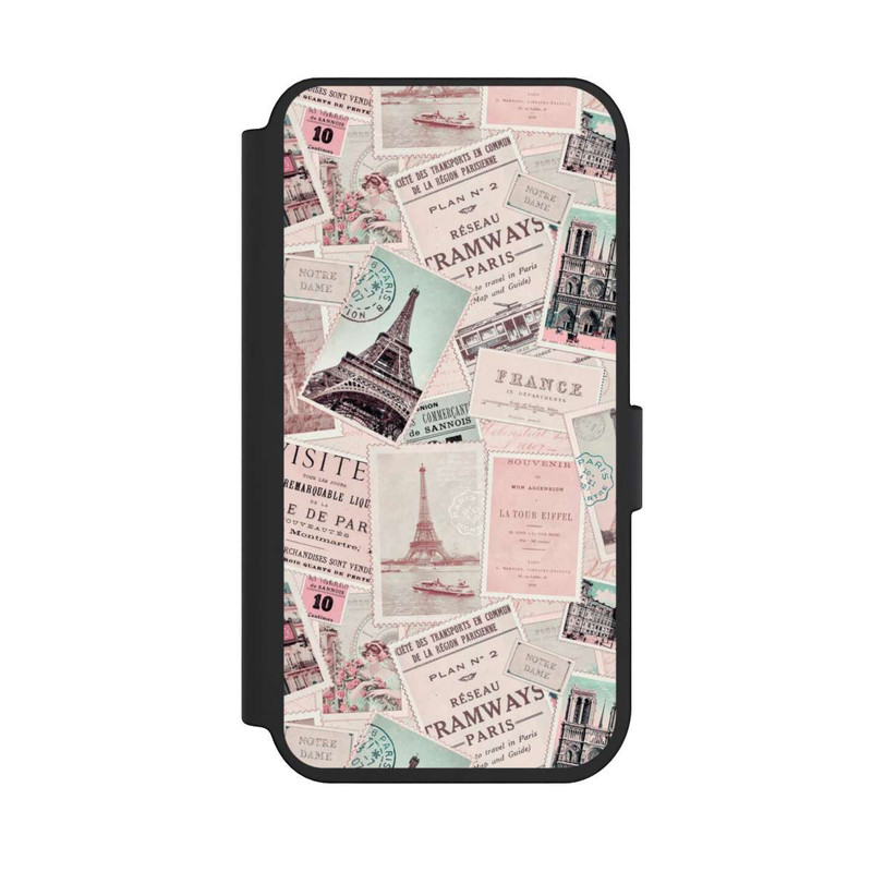 iPhone 14 Pro NIVOflip Vintage Paris Postcards Pattern