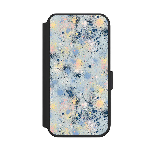Apple iPhone 14 Pro NIVOflip Tintentropfen Staub Textur Blau