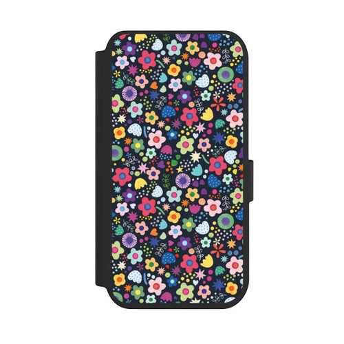 Apple iPhone 14 Pro NIVOflip Psychedelic Flowers Multi Black