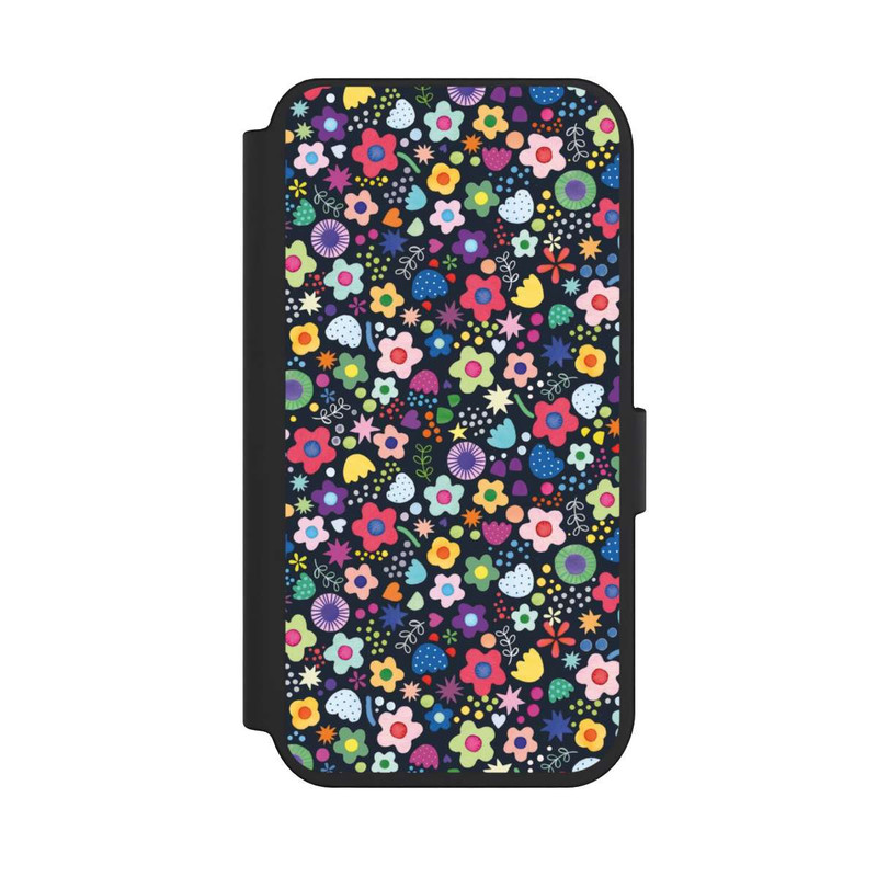 iPhone 14 Pro NIVOflip Psychedelic Flowers Multi Black
