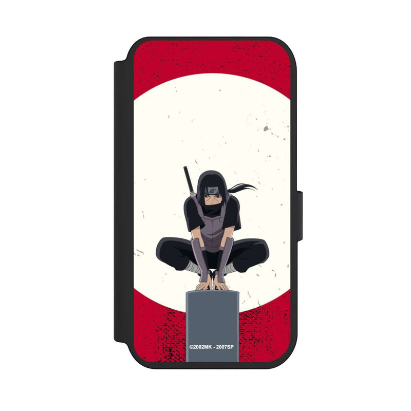 iPhone 14 Pro NIVOflip Itachi Uchiha Symbol Roter Hintergrund