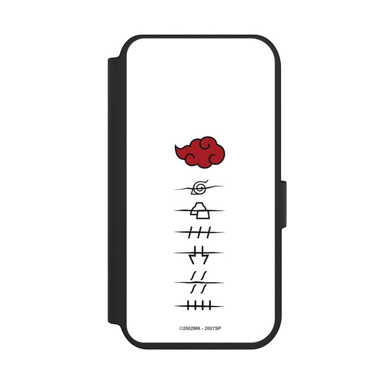 iPhone 14 Pro NIVOflip Akatsuki Mitgliedersymbole Weiß