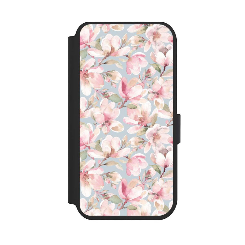 iPhone 14 Pro NIVOflip Magnolien Blumen Pastellrosa