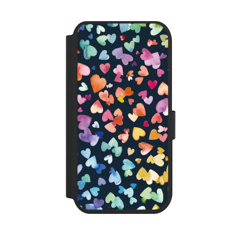 iPhone 14 Pro NIVOflip Valentinstag Herzen Schwarz