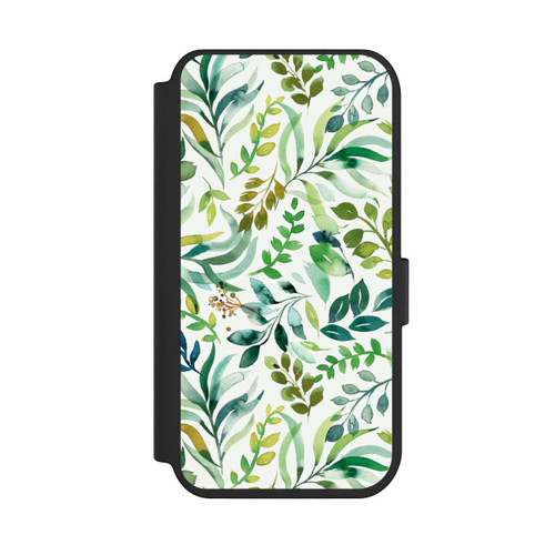 Apple iPhone 14 Pro NIVOflip Aquarell Palmenblätter Botanisch Grün
