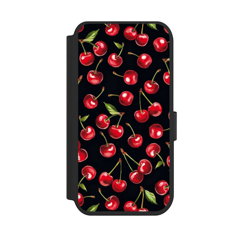 iPhone 14 Pro NIVOflip Cherry Pattern Black with AI