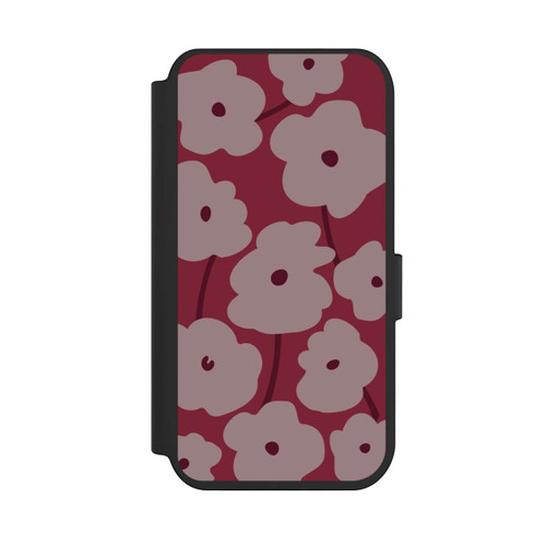 Apple iPhone 14 Pro NIVOflip Minimalistische Blumen Bordeaux