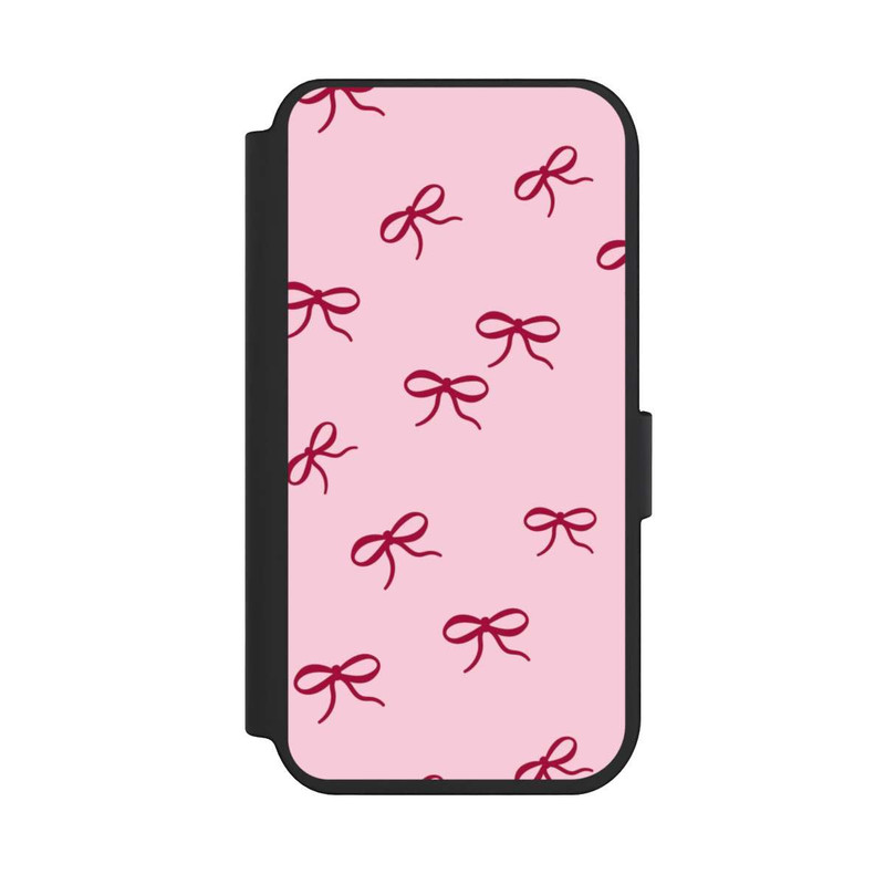 iPhone 14 Pro NIVOflip Schleifen Muster Rot Pink