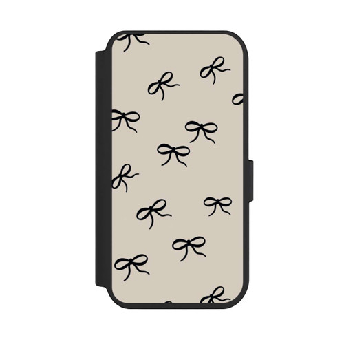 Apple iPhone 14 Pro NIVOflip Schleifen Muster Schwarz Beige