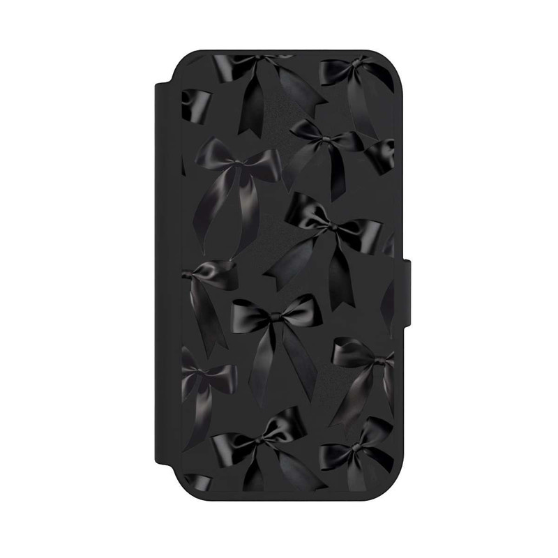 iPhone 14 Pro NIVOflip Schwarze Satinschleifen