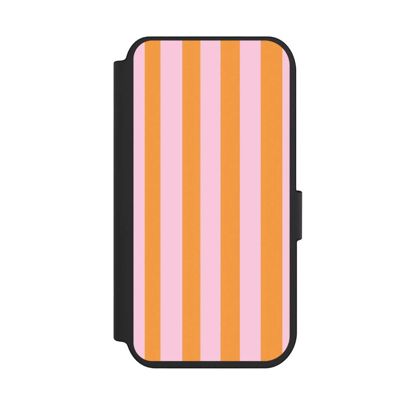 iPhone 14 Pro NIVOflip Orange Rosa Streifen