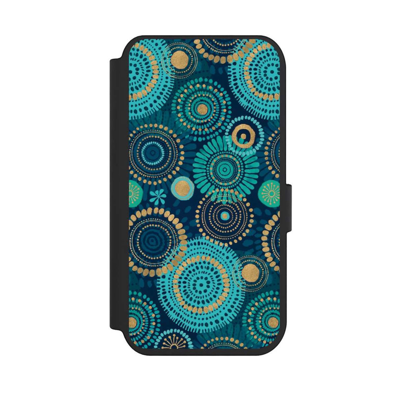 iPhone 14 Pro NIVOflip Blockprint India Teal Gold
