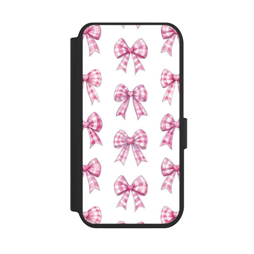 Apple iPhone 14 Pro NIVOflip Pink Gingham Hearts and Bows