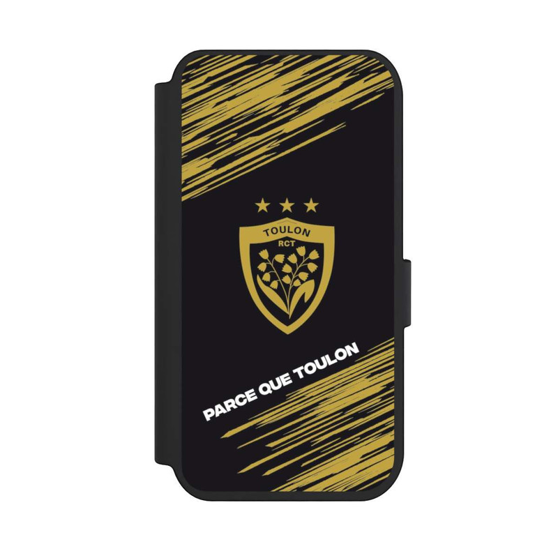 iPhone 14 Pro NIVOflip RCT Logo Gold Monochrom