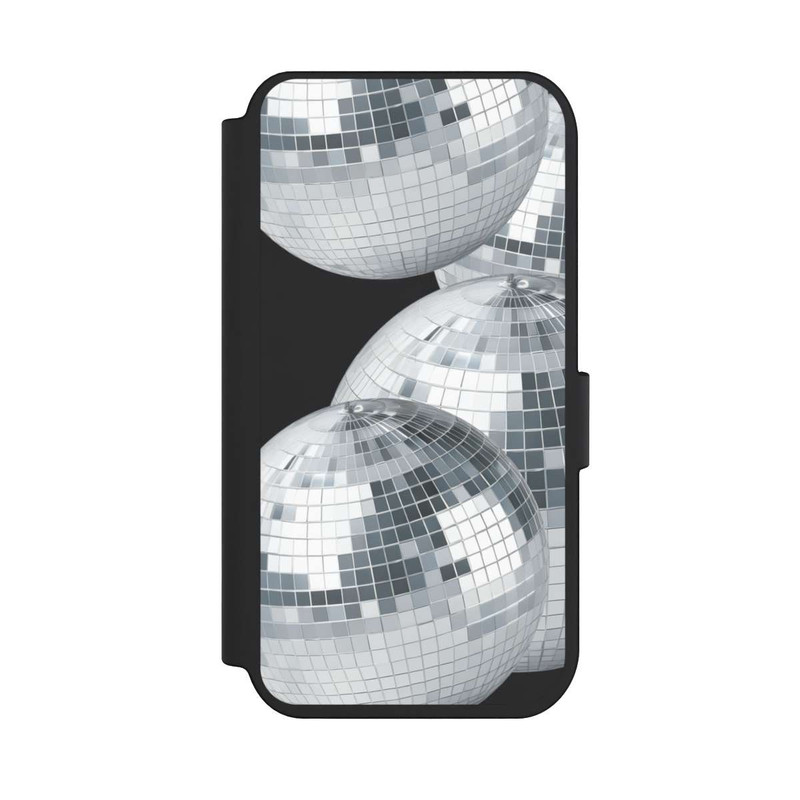 iPhone 14 Pro NIVOflip Discokugel Party Silver Transparent mit KI