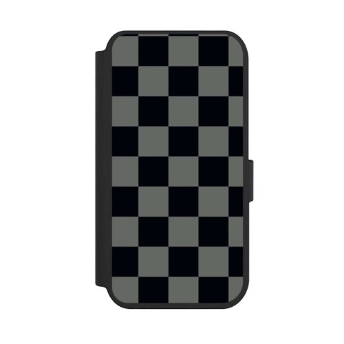 Apple iPhone 14 Pro NIVOflip Schachbrett Schwarz Grau