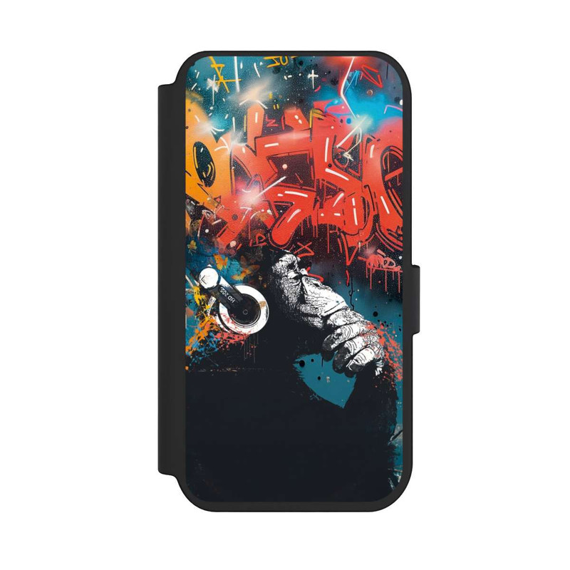 iPhone 14 Pro NIVOflip Affe Stereo Kopfhörer Graffiti Street Art