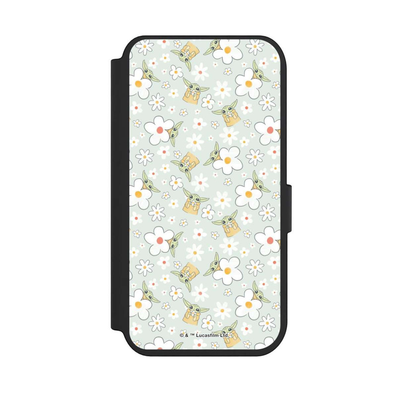 iPhone 14 Pro NIVOflip Baby Yoda Blumen Muster