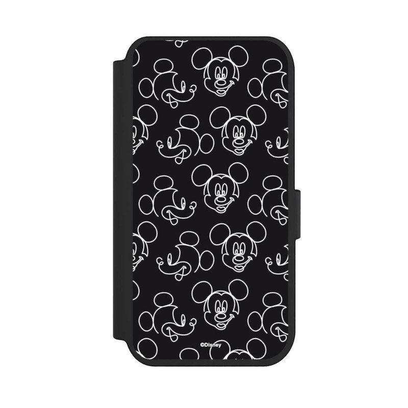 iPhone 14 Pro NIVOflip Disney Mickey Muster Schwarz