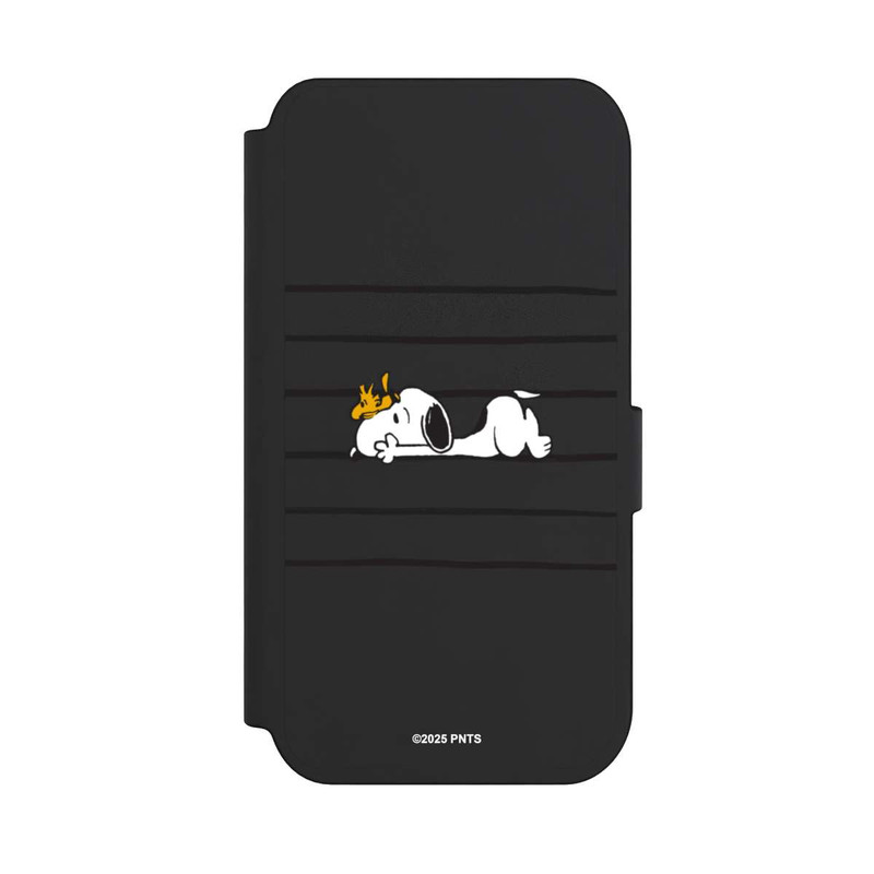 iPhone 14 Pro NIVOflip Snoopy Woodstock Streifen Peanuts Transparent