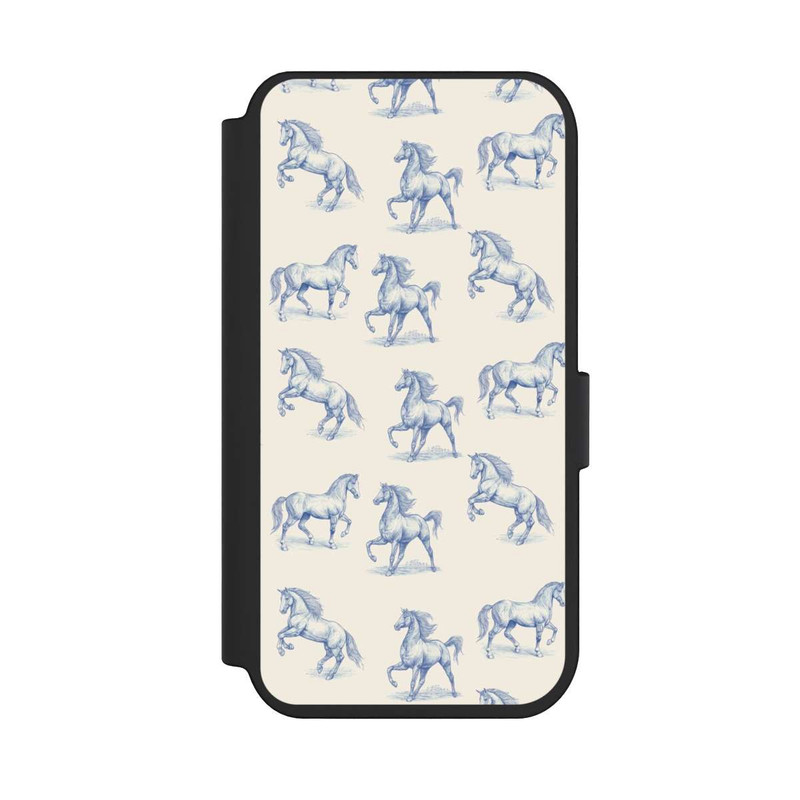 iPhone 14 Pro NIVOflip Horses Pattern Toile de Jouy mit KI