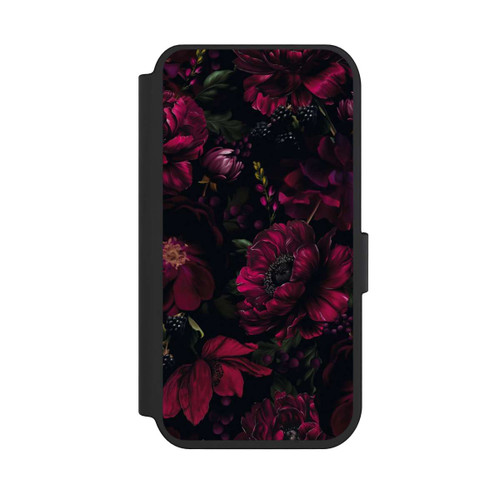 Apple iPhone 14 Pro NIVOflip Dunkle Rote Blumen Liebe