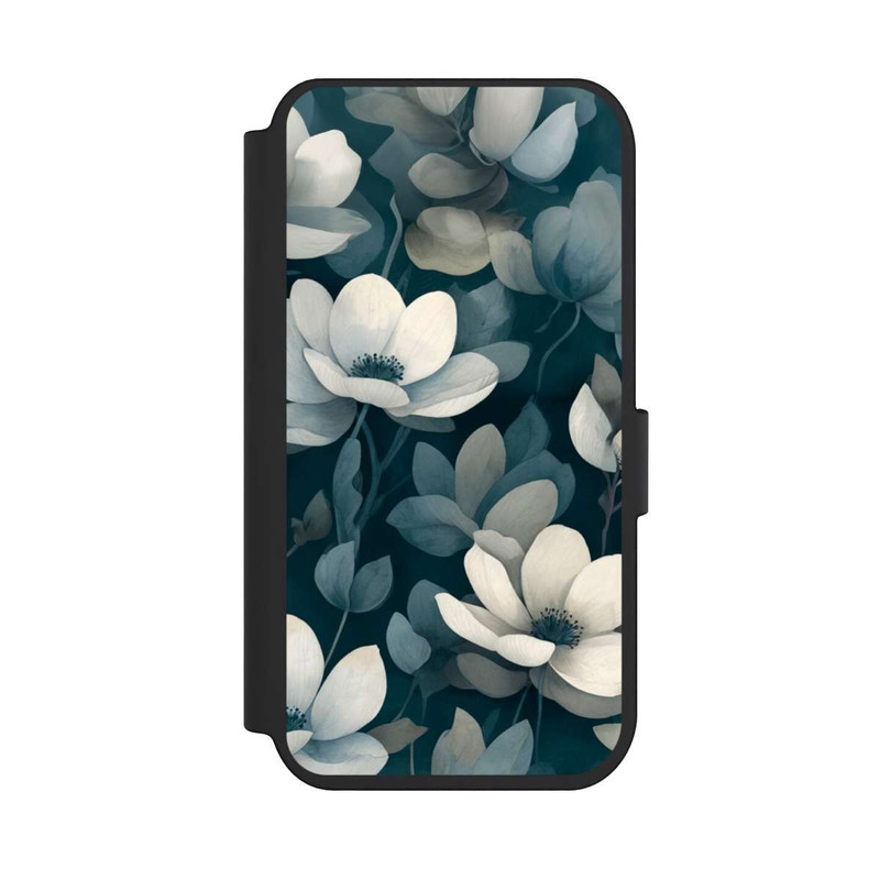 iPhone 14 Pro NIVOflip Negative Flower Petrol White with AI