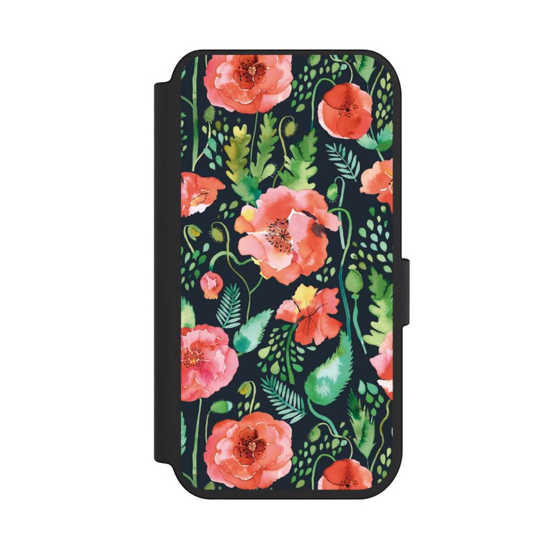 iPhone 14 Pro NIVOflip Mohnblumen Dunkle Wildnis