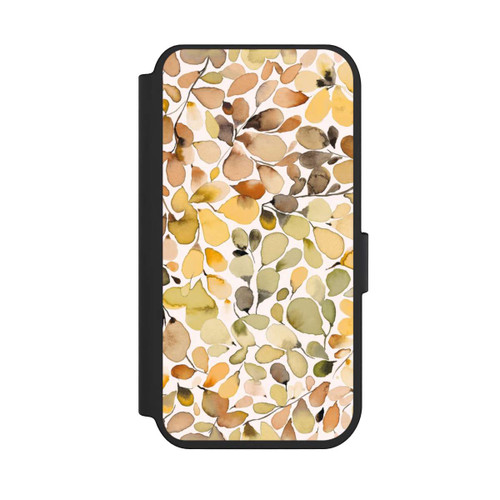 Apple iPhone 14 Pro NIVOflip Eukalyptus Aquarellblätter Braun Herbst