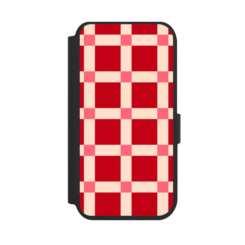 iPhone 14 Pro NIVOflip Kariert Muster Rot