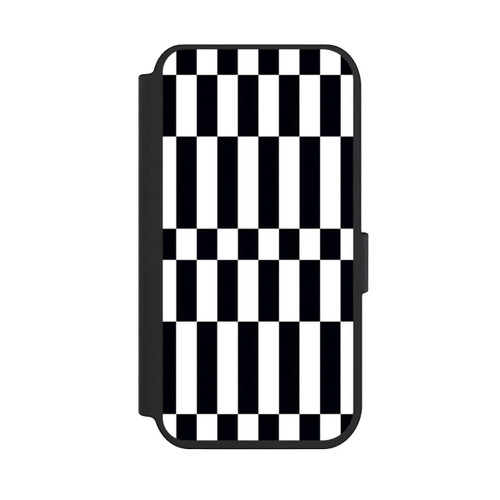 Apple iPhone 14 Pro NIVOflip Checked Abstract Bold Black and White Color Block