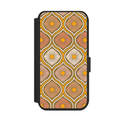 Apple iPhone 14 Pro NIVOflip Groovy 70s Retro Mid-Century Daisy Flowers
