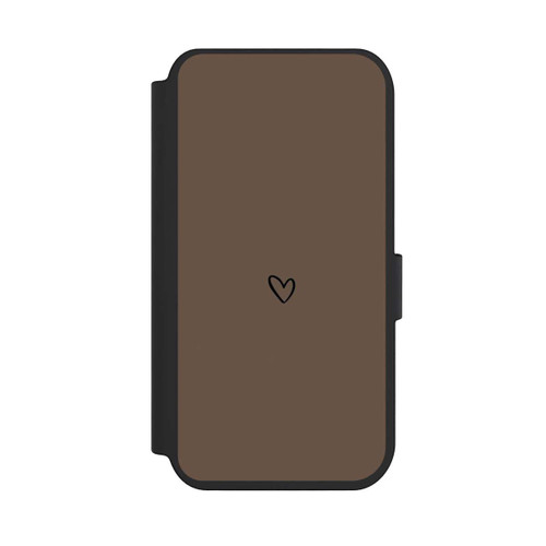 Apple iPhone 14 Pro NIVOflip Herz Minimalistisch Braun