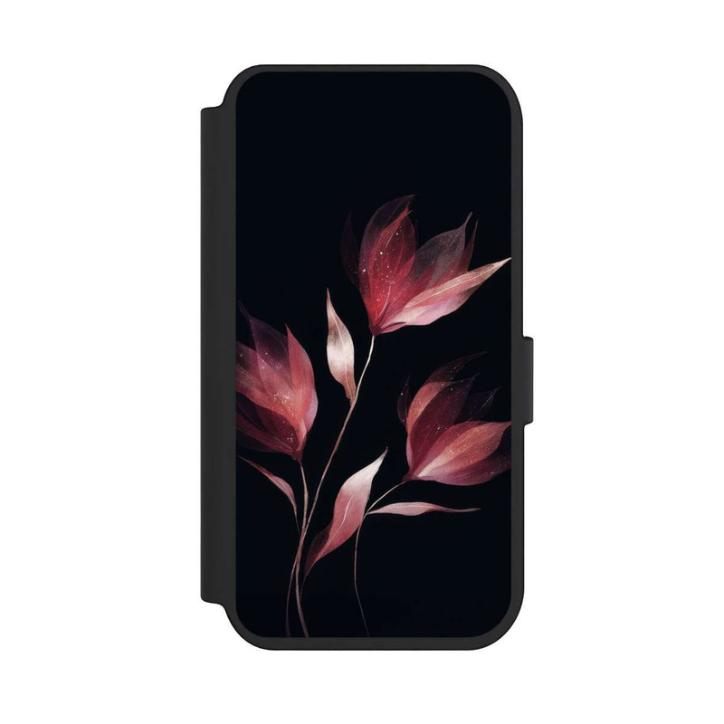 iPhone 14 Pro NIVOflip Burgunderrote Blume Negativ