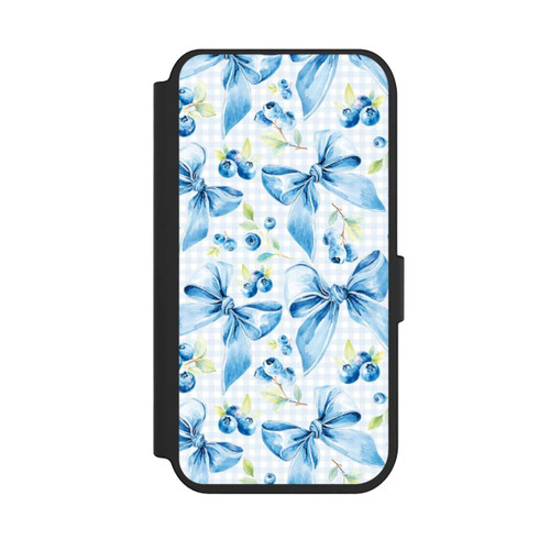 Apple iPhone 14 Pro NIVOflip Blaue Schleifen und Blaubeeren mit KI