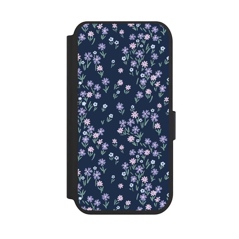 iPhone 14 Pro NIVOflip Dark Blue Floral Theme